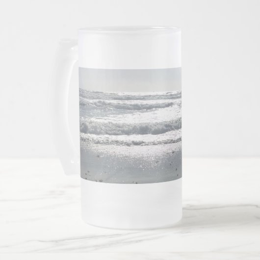 Beach Sunrise Matglas Bierpul (Voorkant links)