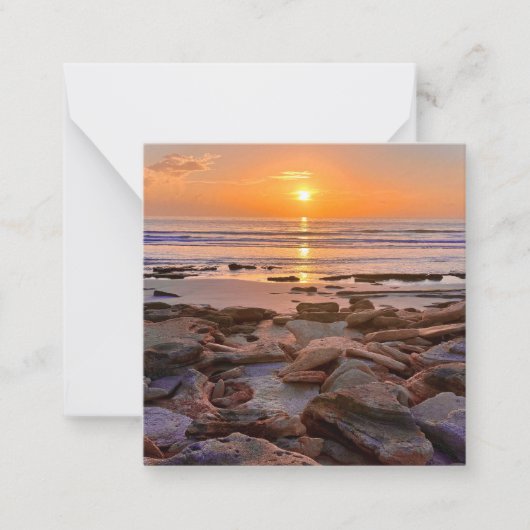 Beach Sunrise mini notecard set Notitiekaartje (Voorkant)