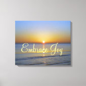 Beach Sunrise: Omarm vreugde bevestiging Canvas Afdruk (Voorkant)