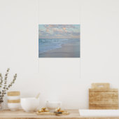 Beach Sunrise over Calm Water Artistic Art Poster (Keuken)