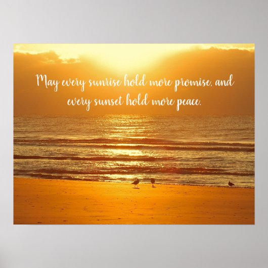 Beach Sunrise Peace Promise Poster (Voorkant)