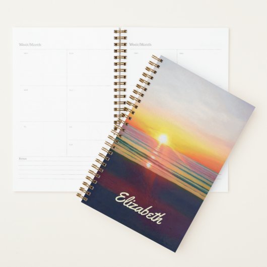 Beach Sunrise Personalized Planner (Display)
