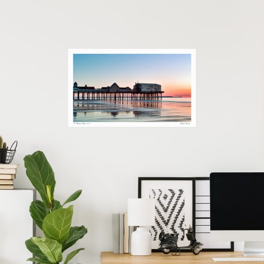 Beach Sunrise Poster (Thuiskantoor)