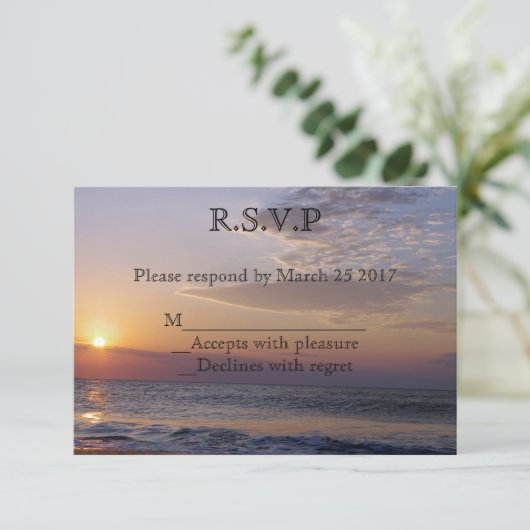 Beach Sunrise RSVP (Staand voorkant)