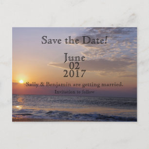 Beach Sunrise Save the Date Aankondigingskaart