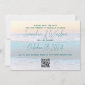 Beach Sunrise Save the Date Wedding Aankondiging (Voorkant)
