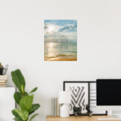 Beach Sunrise Sky boven de vrede in het Inspireren Poster (Thuiskantoor)