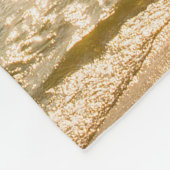 Beach Sunrise Sky boven Zand onder Monogram Fleece Deken (Hoek)