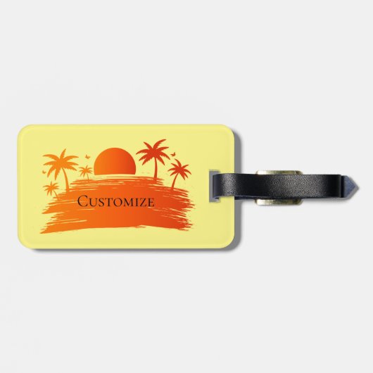 Beach Sunrise Sunset Thunder_Cove Bagagelabel (Achterkant horizontaal)