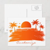 Beach Sunrise Sunset Thunder_Cove Briefkaart (Voorkant / Achterkant)