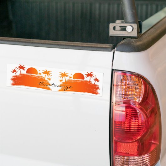 Beach Sunrise Sunset Thunder_Cove Bumpersticker (Op Truck)