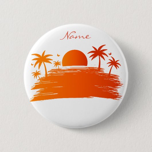 Beach Sunrise Sunset Thunder_Cove Ronde Button 5,7 Cm (Voorkant)