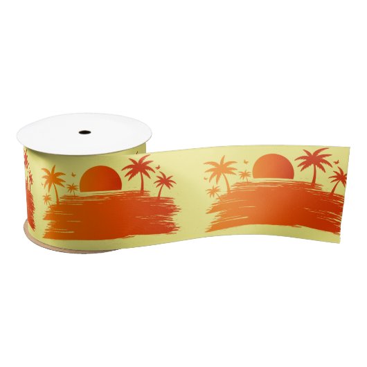 Beach Sunrise Sunset Thunder_Cove Satijnen Lint (Spoel)