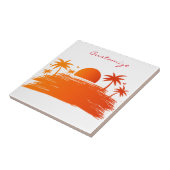 Beach Sunrise Sunset Thunder_Cove Tegeltje (Zijkant)