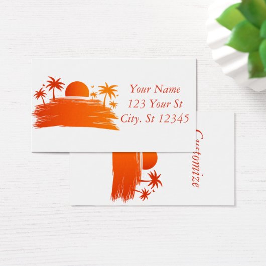 Beach Sunrise Sunset Thunder_Cove Visitekaartje (Bureau)