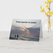 BEACH SUNRISE-TO SUNSET-HOPE BIRTHDAY IS NOG HET B KAART (Gele Bloem)