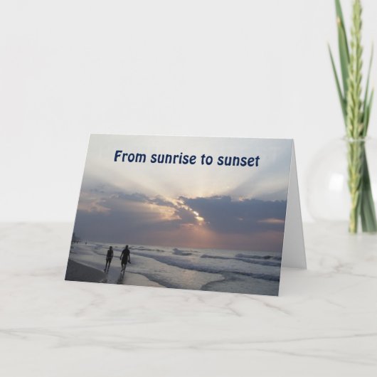 BEACH SUNRISE-TO SUNSET-HOPE BIRTHDAY IS NOG HET B KAART (Voorkant)