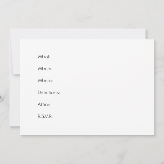 Beach Sunrise Uitnodiging (Achterkant)