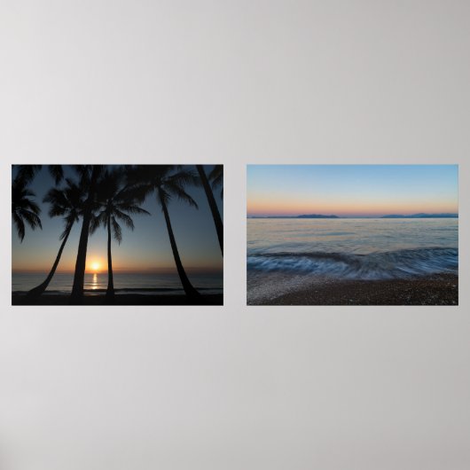 Beach Sunrise Wall Art – Set of Ocean Prints (Voorkant)