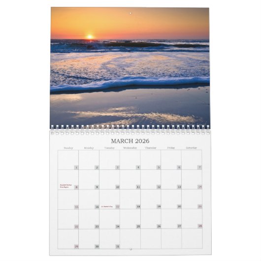 Beach Sunrises - Florida Calendar Kalender (Mar 2026)