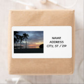 BEACH SUNSET ADRESETIKETTEN ETIKET (Insitu)