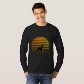 Beach Sunset and Doberman Dog T-shirt (Voorkant volledig)