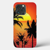Beach Sunset and Palm-bomen Case-Mate iPhone Case (Achterkant)