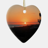 Beach Sunset at Holden Beach NC Keramisch Ornament (Rechts)