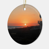 Beach Sunset at Holden Beach NC Keramisch Ornament (Links)