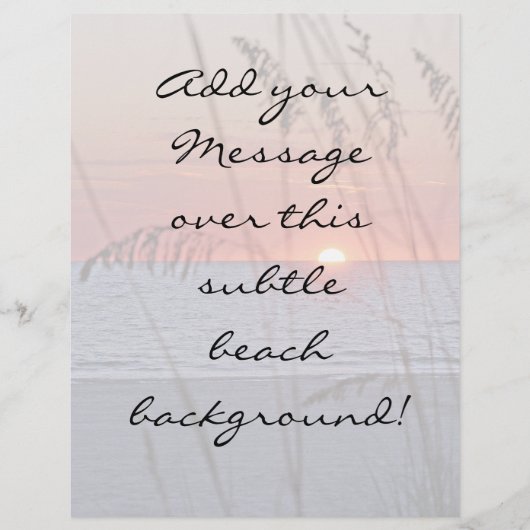 Beach Sunset Background Flyer (Voorkant)
