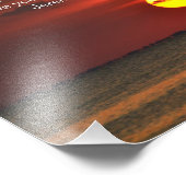 Beach Sunset Bijbelscript - Jeremiah 29:11 Foto Afdruk (Hoek)