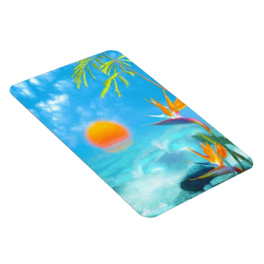 BEACH SUNSET Birds of Paradise Magneet (Rechterzijde)