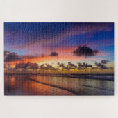 Beach Sunset Blue Cloudy Sky Legpuzzel (Horizontaal)