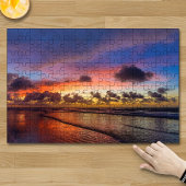 Beach Sunset Blue Cloudy Sky Legpuzzel