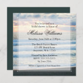 Beach Sunset Bridal Shower-uitnodigingen Kaart (Voorkant / Achterkant)