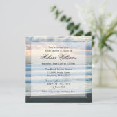Beach Sunset Bridal Shower-uitnodigingen Kaart (Staand voorkant)