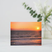 Beach Sunset Briefkaart (Staand voorkant)