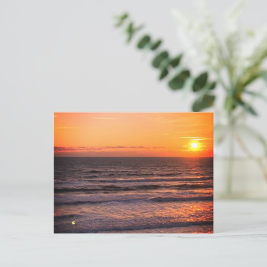 Beach Sunset Briefkaart (Staand voorkant)