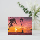 Beach Sunset briefkaart (Staand voorkant)