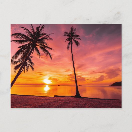 Beach Sunset briefkaart (Voorkant)