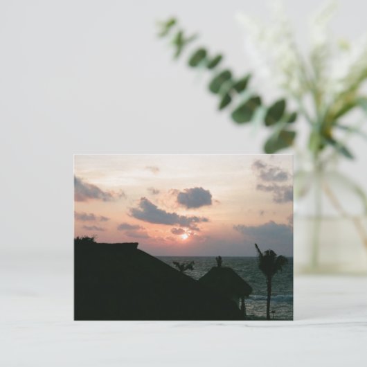 Beach Sunset Briefkaart (Staand voorkant)