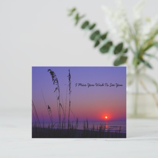 Beach sunset briefkaart (Staand voorkant)