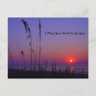 Beach sunset briefkaart
