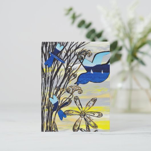 Beach Sunset Briefkaart (Staand voorkant)