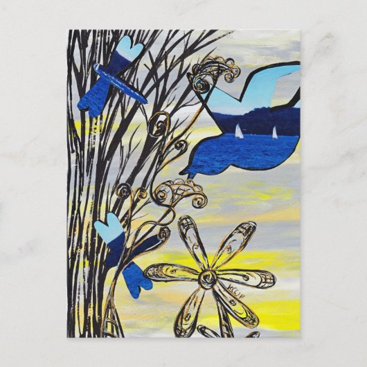 Beach Sunset Briefkaart (Voorkant)