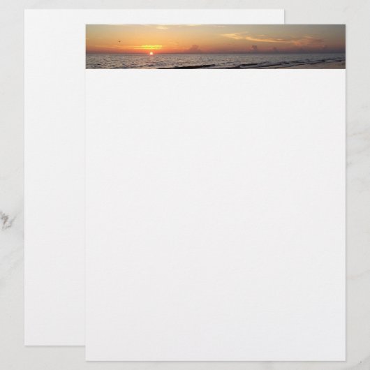Beach Sunset Briefpapier (Voorkant / Achterkant)
