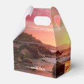 Beach Sunset Bruiloft Dank u Favor Box Bedankdoosjes (Achterkant)