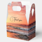 Beach Sunset Bruiloft Dank u Favor Box Bedankdoosjes (Geopend)