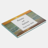 Beach sunset bruiloft Guest Book Gastenboek (Hoek)