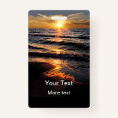 Beach Sunset Business of Inspirerend Event Badge (Achterkant)